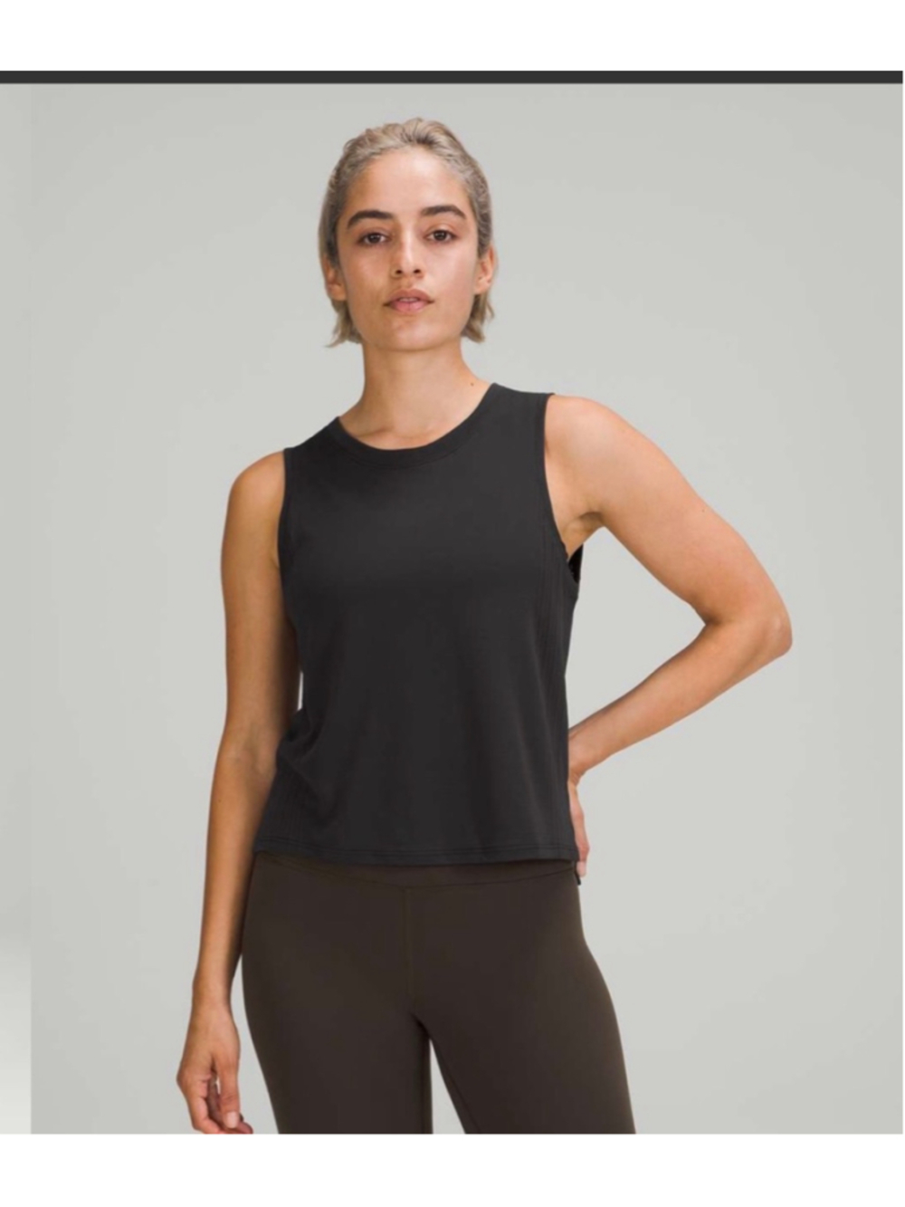 Women's Lululemon Train to Be Tank Top Black, size 6